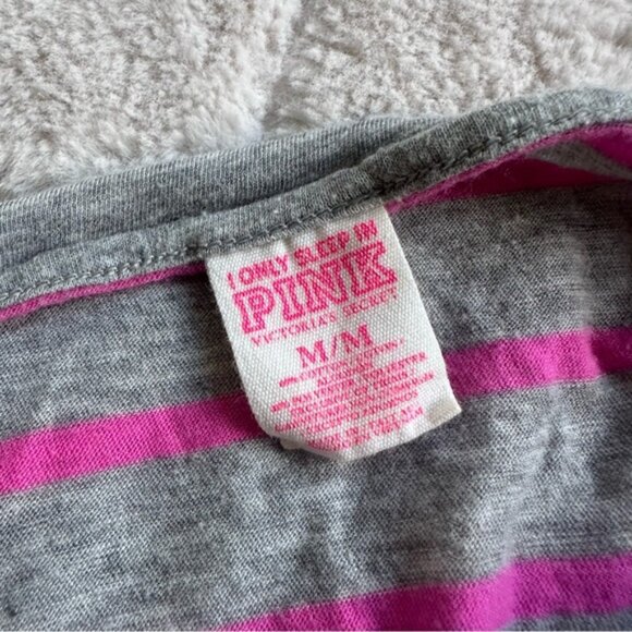 Victoria's Secret PINK | Gray and Pink Striped Romper | Size Medium - Picture 5 of 10
